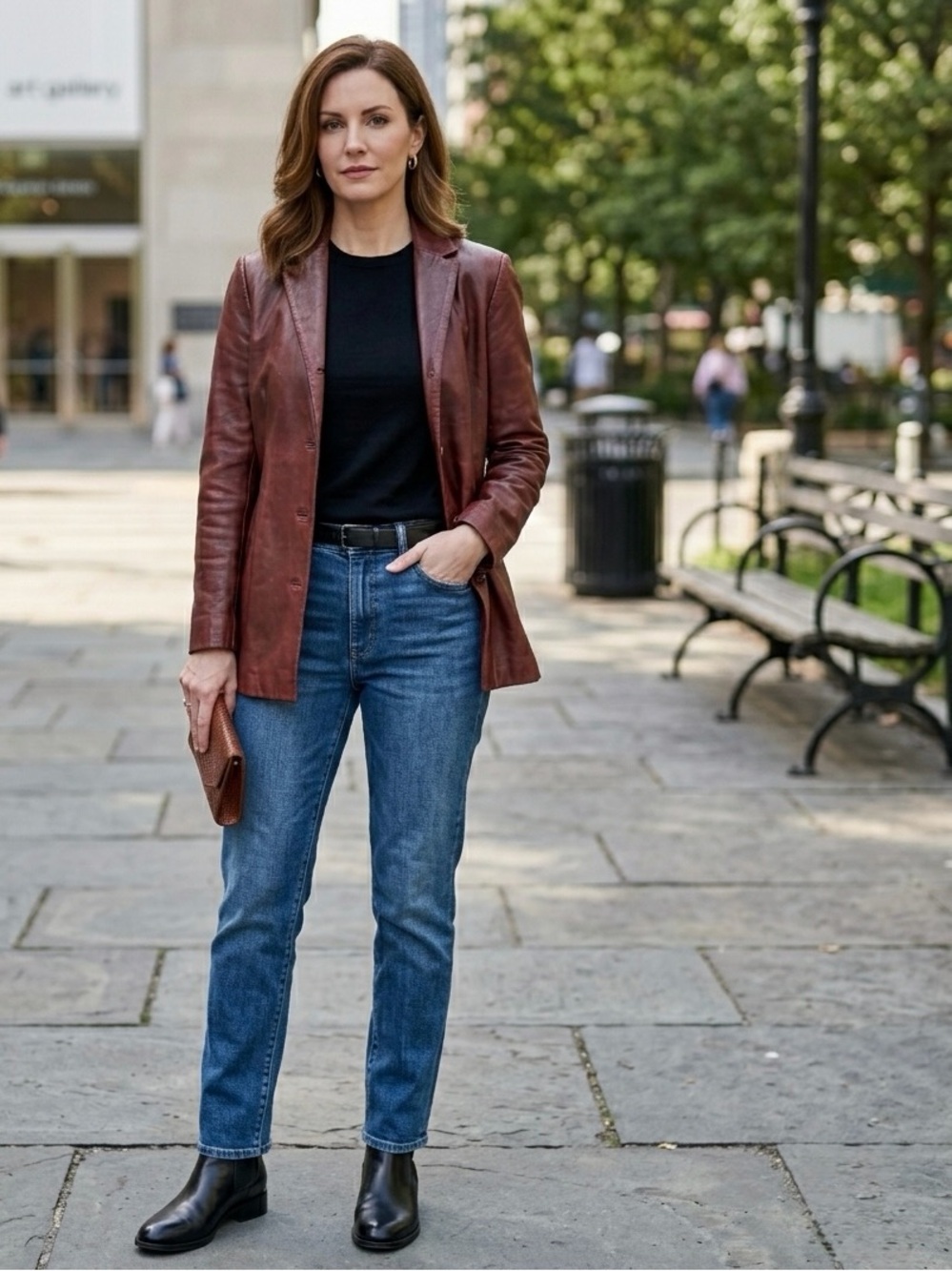 COACH Vintage 90’s 2YK Burgundy Leather Jacket